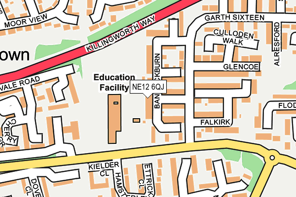 NE12 6QJ map - OS OpenMap – Local (Ordnance Survey) NE12 6QJ map - OS OpenMap – Local (Ordnance Survey)