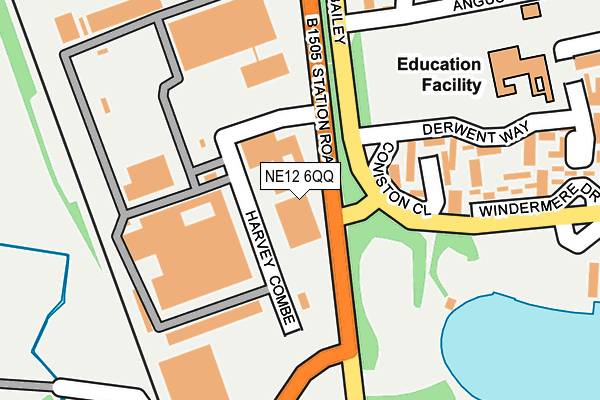 NE12 6QQ map - OS OpenMap – Local (Ordnance Survey) NE12 6QQ map - OS OpenMap – Local (Ordnance Survey)