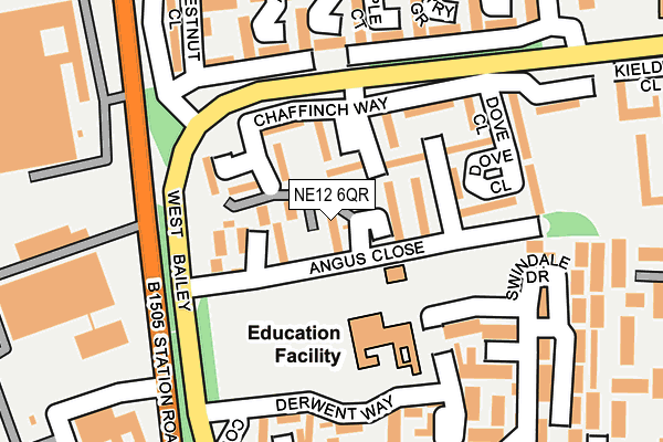 NE12 6QR map - OS OpenMap – Local (Ordnance Survey) NE12 6QR map - OS OpenMap – Local (Ordnance Survey)