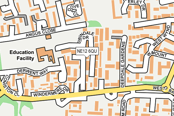 NE12 6QU map - OS OpenMap – Local (Ordnance Survey) NE12 6QU map - OS OpenMap – Local (Ordnance Survey)