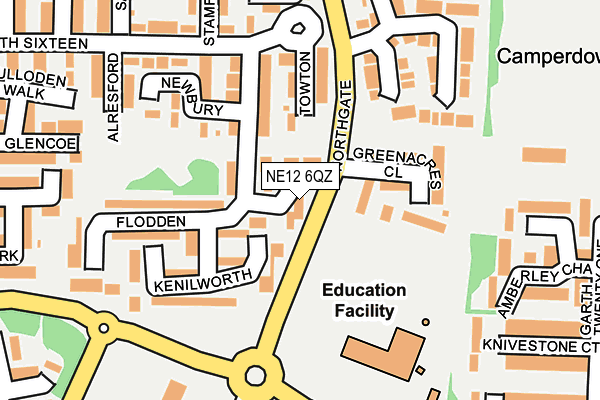 NE12 6QZ map - OS OpenMap – Local (Ordnance Survey) NE12 6QZ map - OS OpenMap – Local (Ordnance Survey)
