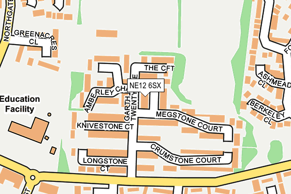 NE12 6SX map - OS OpenMap – Local (Ordnance Survey) NE12 6SX map - OS OpenMap – Local (Ordnance Survey)