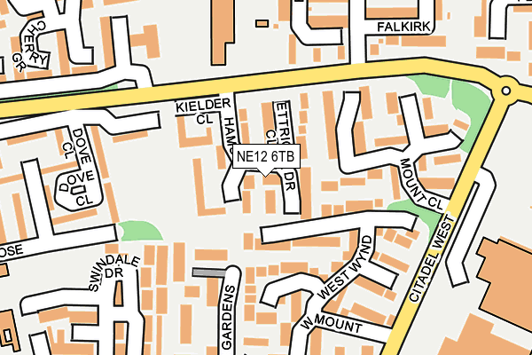 NE12 6TB map - OS OpenMap – Local (Ordnance Survey) NE12 6TB map - OS OpenMap – Local (Ordnance Survey)