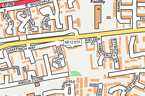 NE12 6TF map - OS OpenMap – Local (Ordnance Survey) NE12 6TF map - OS OpenMap – Local (Ordnance Survey)