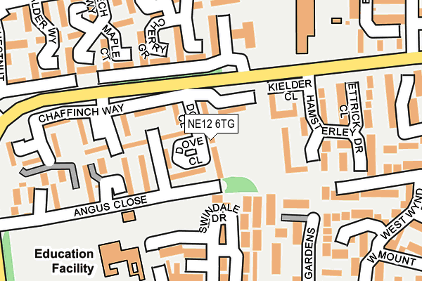 NE12 6TG map - OS OpenMap – Local (Ordnance Survey) NE12 6TG map - OS OpenMap – Local (Ordnance Survey)