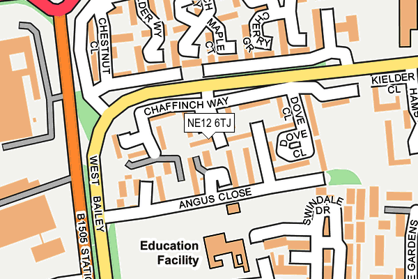 NE12 6TJ map - OS OpenMap – Local (Ordnance Survey) NE12 6TJ map - OS OpenMap – Local (Ordnance Survey)