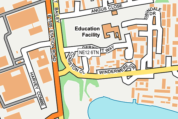 NE12 6TN map - OS OpenMap – Local (Ordnance Survey) NE12 6TN map - OS OpenMap – Local (Ordnance Survey)