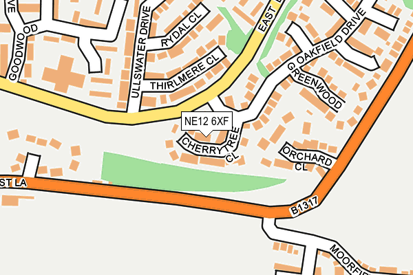 NE12 6XF map - OS OpenMap – Local (Ordnance Survey) NE12 6XF map - OS OpenMap – Local (Ordnance Survey)