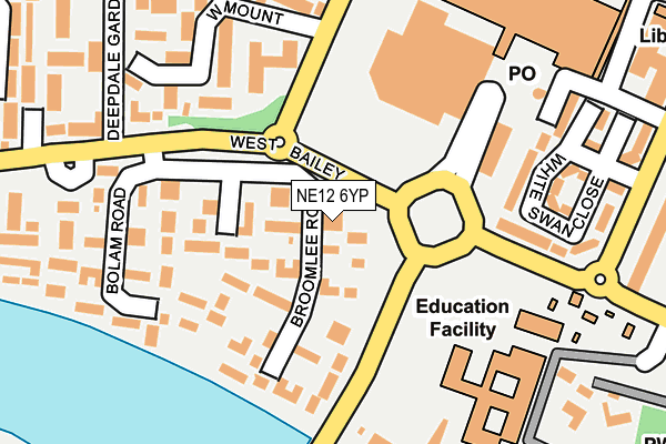 NE12 6YP map - OS OpenMap – Local (Ordnance Survey) NE12 6YP map - OS OpenMap – Local (Ordnance Survey)