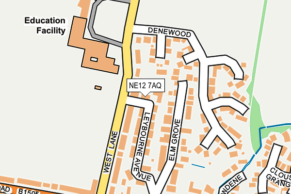 NE12 7AQ map - OS OpenMap – Local (Ordnance Survey) NE12 7AQ map - OS OpenMap – Local (Ordnance Survey)
