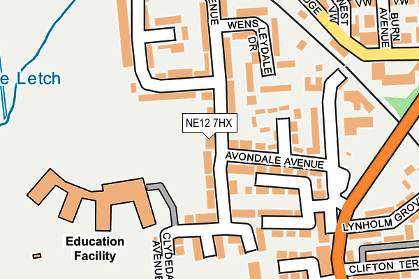 NE12 7HX map - OS OpenMap – Local (Ordnance Survey) NE12 7HX map - OS OpenMap – Local (Ordnance Survey)