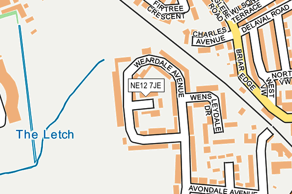NE12 7JE map - OS OpenMap – Local (Ordnance Survey) NE12 7JE map - OS OpenMap – Local (Ordnance Survey)