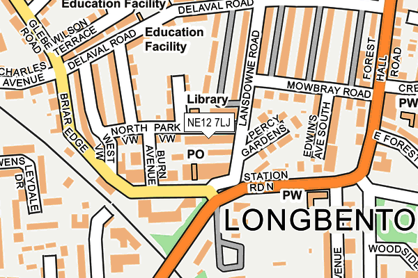 NE12 7LJ map - OS OpenMap – Local (Ordnance Survey) NE12 7LJ map - OS OpenMap – Local (Ordnance Survey)