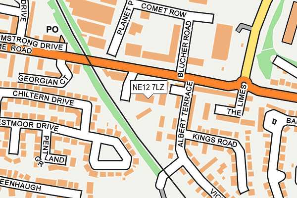 NE12 7LZ map - OS OpenMap – Local (Ordnance Survey) NE12 7LZ map - OS OpenMap – Local (Ordnance Survey)