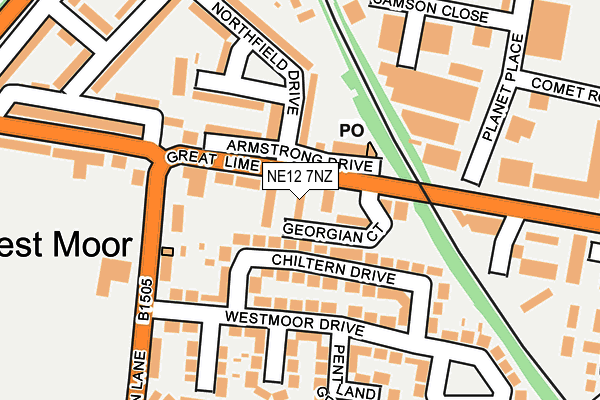 NE12 7NZ map - OS OpenMap – Local (Ordnance Survey) NE12 7NZ map - OS OpenMap – Local (Ordnance Survey)