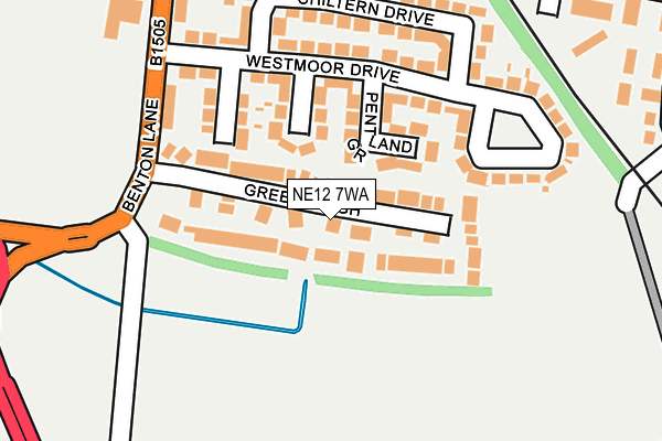 NE12 7WA map - OS OpenMap – Local (Ordnance Survey) NE12 7WA map - OS OpenMap – Local (Ordnance Survey)