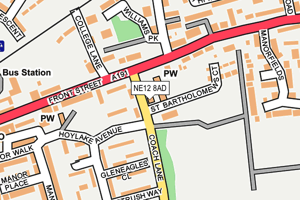 NE12 8AD map - OS OpenMap – Local (Ordnance Survey) NE12 8AD map - OS OpenMap – Local (Ordnance Survey)