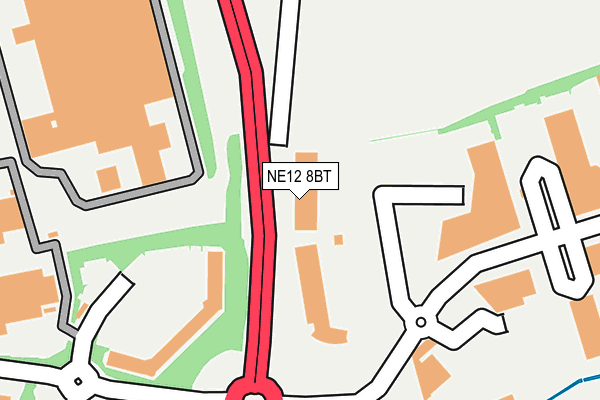 NE12 8BT map - OS OpenMap – Local (Ordnance Survey) NE12 8BT map - OS OpenMap – Local (Ordnance Survey)