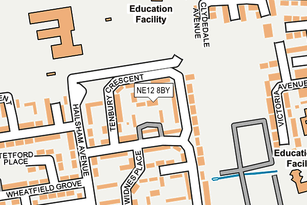 NE12 8BY map - OS OpenMap – Local (Ordnance Survey) NE12 8BY map - OS OpenMap – Local (Ordnance Survey)