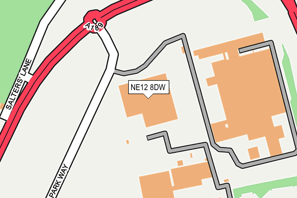 NE12 8DW map - OS OpenMap – Local (Ordnance Survey) NE12 8DW map - OS OpenMap – Local (Ordnance Survey)