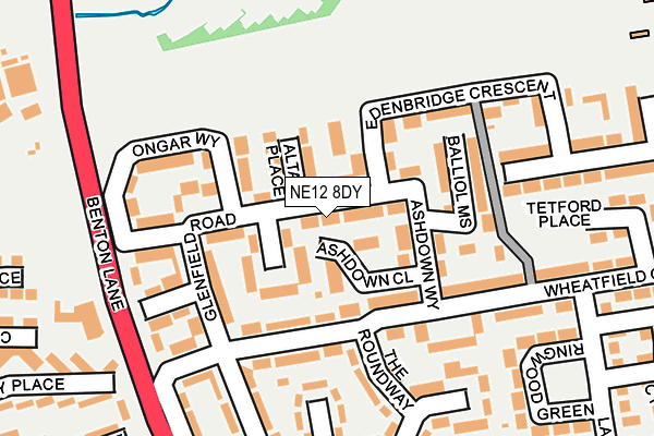NE12 8DY map - OS OpenMap – Local (Ordnance Survey) NE12 8DY map - OS OpenMap – Local (Ordnance Survey)