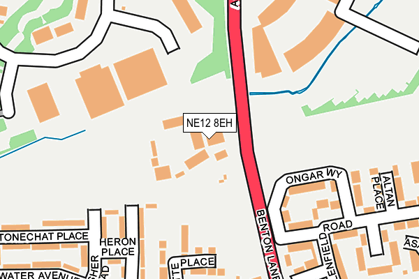 NE12 8EH map - OS OpenMap – Local (Ordnance Survey) NE12 8EH map - OS OpenMap – Local (Ordnance Survey)