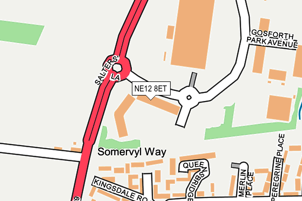 NE12 8ET map - OS OpenMap – Local (Ordnance Survey) NE12 8ET map - OS OpenMap – Local (Ordnance Survey)