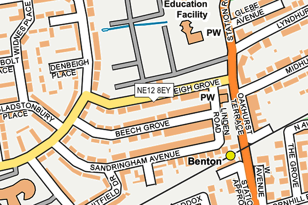 NE12 8EY map - OS OpenMap – Local (Ordnance Survey) NE12 8EY map - OS OpenMap – Local (Ordnance Survey)