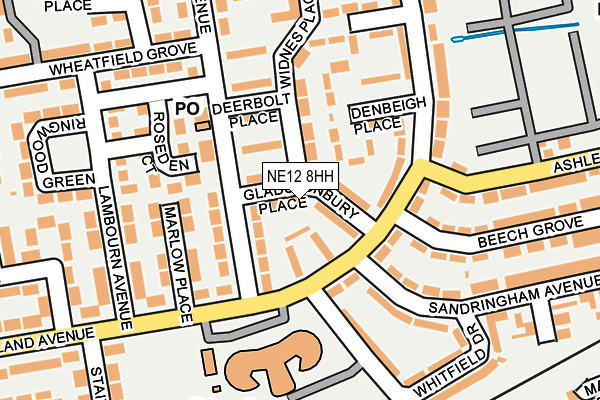 NE12 8HH map - OS OpenMap – Local (Ordnance Survey) NE12 8HH map - OS OpenMap – Local (Ordnance Survey)