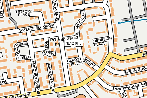 NE12 8HL map - OS OpenMap – Local (Ordnance Survey) NE12 8HL map - OS OpenMap – Local (Ordnance Survey)