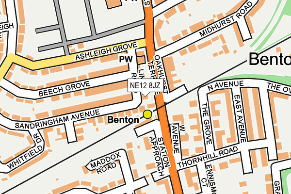 NE12 8JZ map - OS OpenMap – Local (Ordnance Survey) NE12 8JZ map - OS OpenMap – Local (Ordnance Survey)