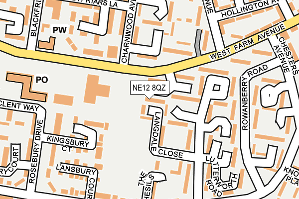 NE12 8QZ map - OS OpenMap – Local (Ordnance Survey) NE12 8QZ map - OS OpenMap – Local (Ordnance Survey)