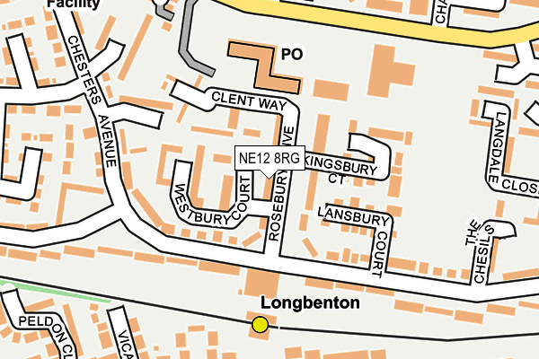 NE12 8RG map - OS OpenMap – Local (Ordnance Survey) NE12 8RG map - OS OpenMap – Local (Ordnance Survey)