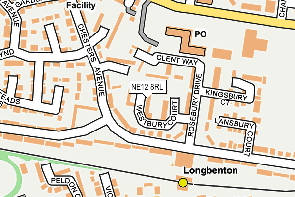 NE12 8RL map - OS OpenMap – Local (Ordnance Survey) NE12 8RL map - OS OpenMap – Local (Ordnance Survey)