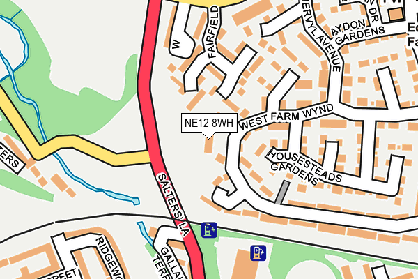 NE12 8WH map - OS OpenMap – Local (Ordnance Survey) NE12 8WH map - OS OpenMap – Local (Ordnance Survey)