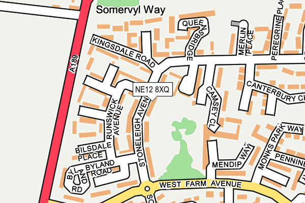 NE12 8XQ map - OS OpenMap – Local (Ordnance Survey) NE12 8XQ map - OS OpenMap – Local (Ordnance Survey)