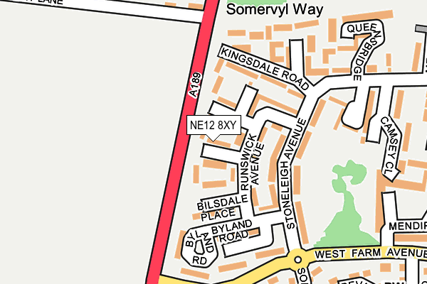 NE12 8XY map - OS OpenMap – Local (Ordnance Survey) NE12 8XY map - OS OpenMap – Local (Ordnance Survey)