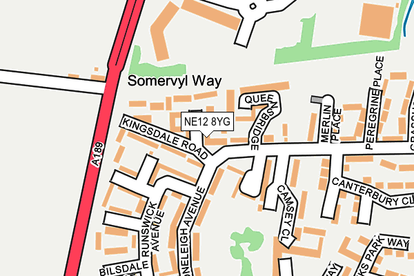 NE12 8YG map - OS OpenMap – Local (Ordnance Survey) NE12 8YG map - OS OpenMap – Local (Ordnance Survey)