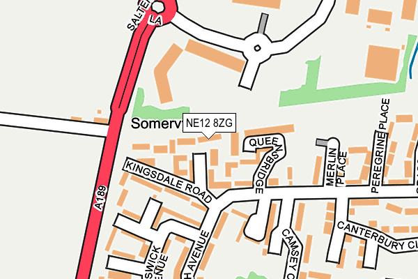 NE12 8ZG map - OS OpenMap – Local (Ordnance Survey)