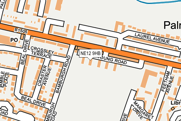 NE12 9HB map - OS OpenMap – Local (Ordnance Survey) NE12 9HB map - OS OpenMap – Local (Ordnance Survey)