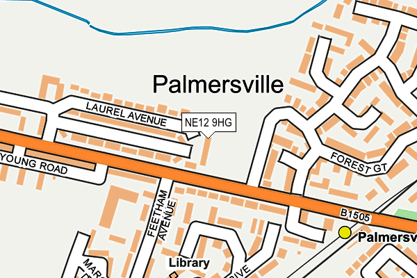 NE12 9HG map - OS OpenMap – Local (Ordnance Survey) NE12 9HG map - OS OpenMap – Local (Ordnance Survey)