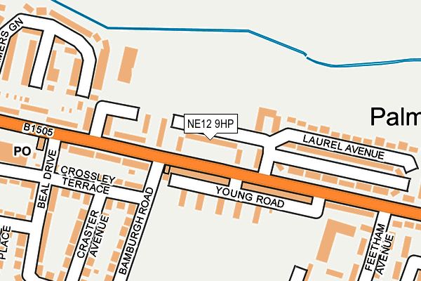 NE12 9HP map - OS OpenMap – Local (Ordnance Survey)