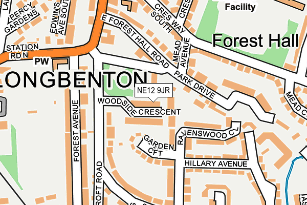 NE12 9JR map - OS OpenMap – Local (Ordnance Survey) NE12 9JR map - OS OpenMap – Local (Ordnance Survey)