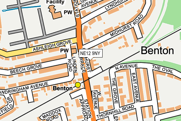 NE12 9NY map - OS OpenMap – Local (Ordnance Survey) NE12 9NY map - OS OpenMap – Local (Ordnance Survey)