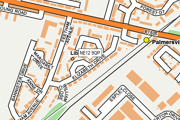 NE12 9QP map - OS OpenMap – Local (Ordnance Survey) NE12 9QP map - OS OpenMap – Local (Ordnance Survey)