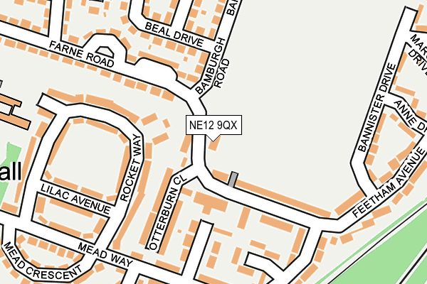 NE12 9QX map - OS OpenMap – Local (Ordnance Survey) NE12 9QX map - OS OpenMap – Local (Ordnance Survey)