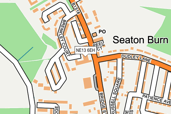 NE13 6EH map - OS OpenMap – Local (Ordnance Survey) NE13 6EH map - OS OpenMap – Local (Ordnance Survey)