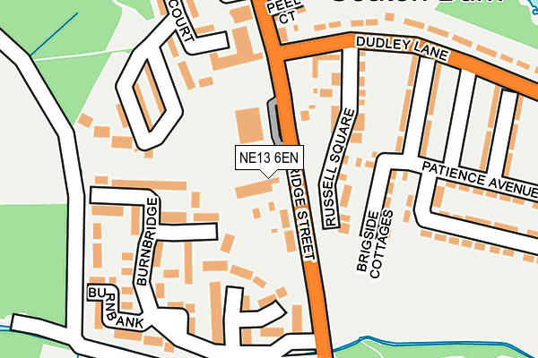 NE13 6EN map - OS OpenMap – Local (Ordnance Survey) NE13 6EN map - OS OpenMap – Local (Ordnance Survey)