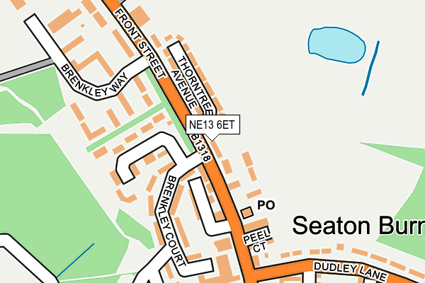 NE13 6ET map - OS OpenMap – Local (Ordnance Survey) NE13 6ET map - OS OpenMap – Local (Ordnance Survey)