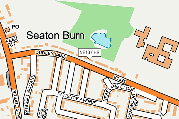 NE13 6HB map - OS OpenMap – Local (Ordnance Survey) NE13 6HB map - OS OpenMap – Local (Ordnance Survey)